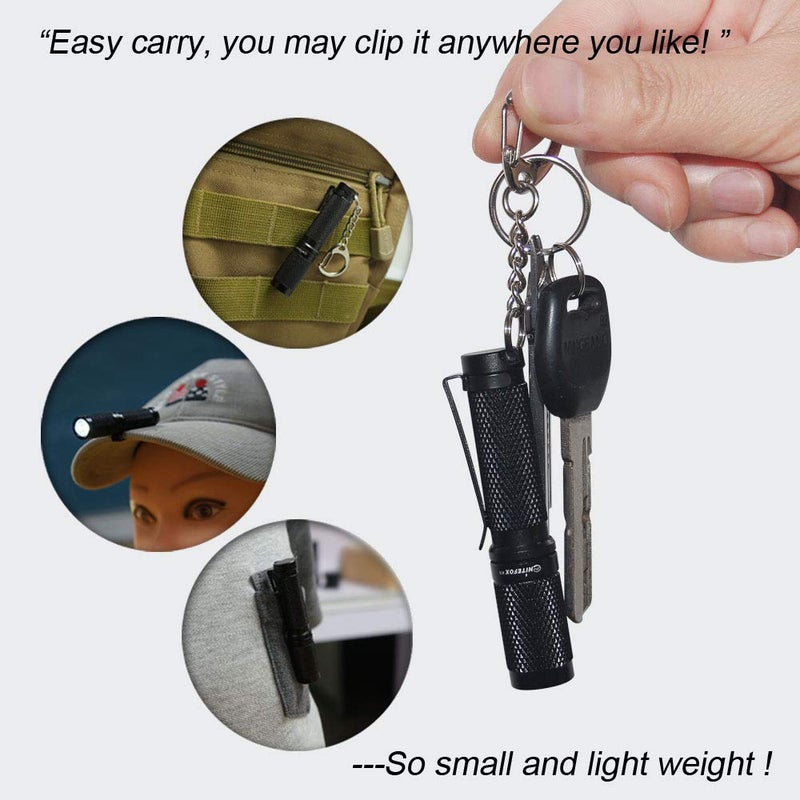 Nitefox K3 Mini Keychain Flashlight AAA Small Keychain Light Bright 150 Lumens with Diffuser Clip,Multipurpose Pocket Light as Candle Hat Lamp Camp Lantern for Everyday EDC Dog Walking Hiking Camping - Image 3